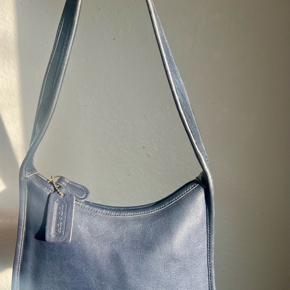 Coach ERGO #9020 Blue Leather Shoulder Bag